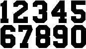 2" LASER CUT NUMBERS (pack of 10)
